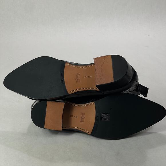 Coach Ankle Boots Womens Size 8B 8 B Black Suffolk Patchwork Leather Booties - Picture 6 of 12